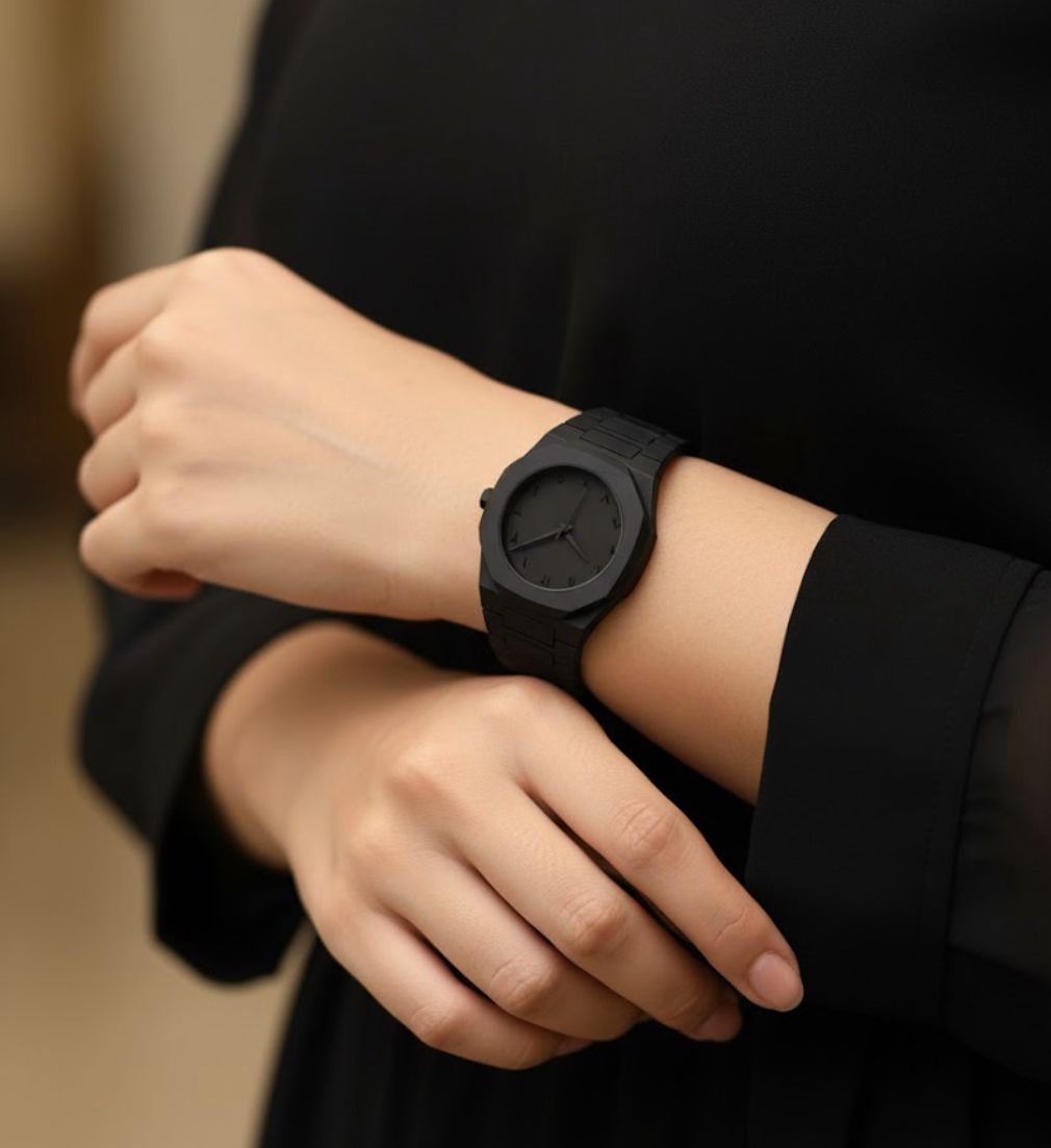 Couple Set Men and Women Watch Lyvoss Full Black Watches 100% waterproof female